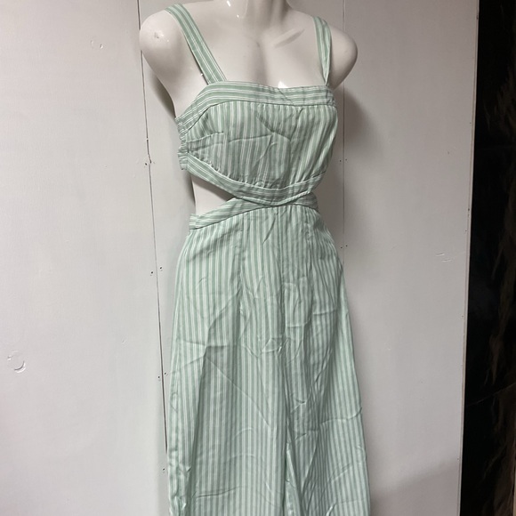 SHEIN Mint Striped Wide Leg Jumpsuit - Picture 3 of 11